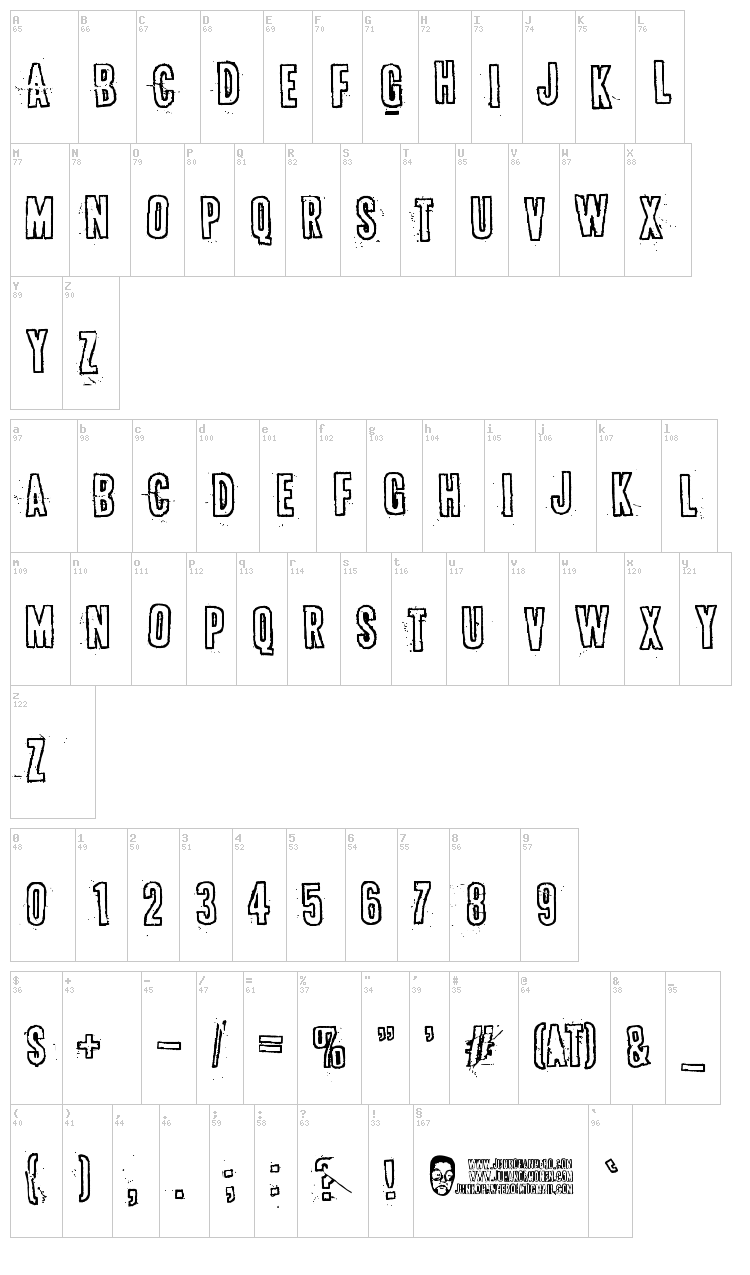 Bugebol huomenna font map